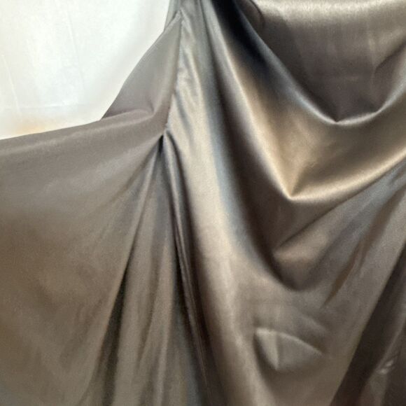 Women’s Unbranded One Shoulder Black Slip Dress Thigh High Slit Size Small - Picture 5 of 15